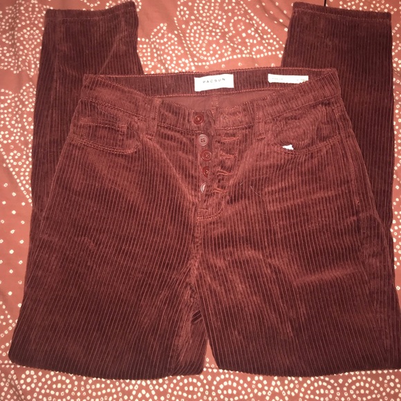 Pacsun Burgundy Corduroys - Picture 3 of 7